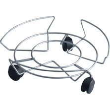 Macgon Tekerlekli Metal Tüp Çek Tüp Damacana Saksı Altlığı