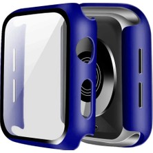 Toyigoo Ieg™  Apple Watch 45MM Camlı Kasa Ekran Koruyucu - Lacivert