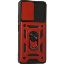 Toyigoo Ieg™  Xiaomi Poco F3 Kılıf Pars Lens Yüzüklü Silikon - Kırmızı