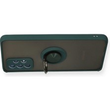 Toyigoo Ieg™  Samsung Galaxy A72 Kılıf Montreal Yüzüklü Silikon Kapak - Yeşil