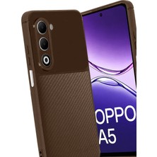 Toyigoo Ieg™  Oppo A5 4g Auto Focus Karbon Kapak - Kahverengi