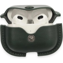 Toyigoo Ieg™  Airpods 3 (3.nesil) Çanta Deri Kılıf - Haki Yeşil