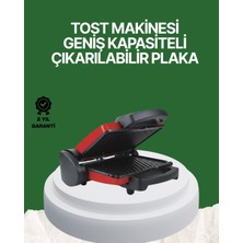 Toyigoo Ieg™ 2000 Watt Teflon Tost Makinesi – Geniş Plaka, Ayarlanabilir Isı, Kolay Temizlik