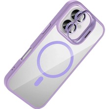 Toyigoo Ieg™  Apple Iphone 16 Remim Lensli Magsafe Standlı Kapak - Lila