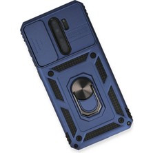 Toyigoo Ieg™  Xiaomi Redmi Note 8 Pro Kılıf Pars Lens Yüzüklü Silikon - Lacivert