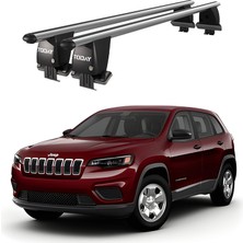 Today Auto Royal Jeep Cherokee (2014 ve Sonrası) Uyumlu Gri Kilitli Ara Atkı Port Bagaj Tavan Barı