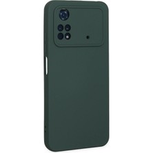 Toyigoo Ieg™  Xiaomi Poco M4 Pro 4g Kılıf Nano Içi Kadife Silikon - Koyu Yeşil