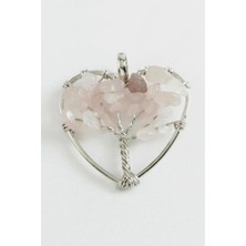 Toyigoo Ieg™ Pembe Kuvars Kalp Doğaltaş Kolye Ucu