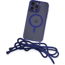 Toyigoo Ieg™  Iphone 12 Pro Max Kılıf Divo Lazer Askılı Magsafe Kapak - Mavi