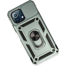 Toyigoo Ieg™  Xiaomi Mi 11 Lite Kılıf Pars Lens Yüzüklü Silikon - Yeşil