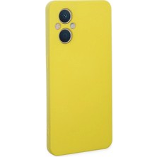 Toyigoo Ieg™  Oppo Reno 7 Lite Kılıf Nano Içi Kadife Silikon - Sarı