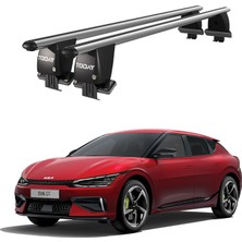 Today Auto Royal Kia Ev6 (2021 ve Sonrası) Uyumlu Gri Kilitli Ara Atkı Port Bagaj Tavan Barı