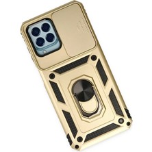 Toyigoo Ieg™  Samsung Galaxy M33 Kılıf Pars Lens Yüzüklü Silikon - Gold