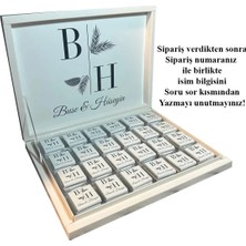 Blackeye Chocolate Kişiye Özel Isimli Söz Nişan Nikah Çikolatası - 72 Adet Madlen Çikolata