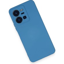 Toyigoo Ieg™  Vivo Y35 Kılıf Nano Içi Kadife Silikon - Mavi