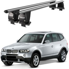 Today Auto Royal Bmw X3 (2004-2010) Uyumlu Gri Kilitli Ara Atkı Port Bagaj Tavan Barı