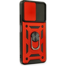 Toyigoo Ieg™  Xiaomi Redmi Note 11T Kılıf Pars Lens Yüzüklü Silikon - Kırmızı