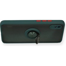 Toyigoo Ieg™  Xiaomi Redmi 9A Kılıf Montreal Yüzüklü Silikon Kapak - Yeşil