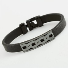 Toyigoo Ieg™ Zincir Desenli Kaliteli Suni Deri Bileklik