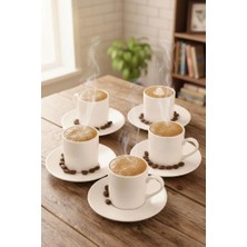 Atabey Home Collection Porselen- 6 Kişilik Kahve Fincan Takımı