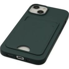 Toyigoo Ieg™  Iphone 14 Plus Kılıf Kelvin Kartvizitli Silikon - Koyu Yeşil