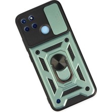 Toyigoo Ieg™  Realme C25Y Kılıf Pars Lens Yüzüklü Silikon - Yeşil