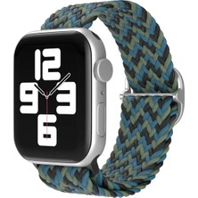 Toyigoo Ieg™  Apple Watch 38MM Star Kordon - Zigzag Mavi-Yeşil
