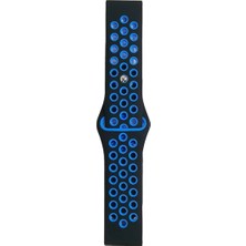 Toyigoo Ieg™  Watch 20MM Spor Delikli Kordon - Siyah-Mavi