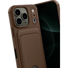 Toyigoo Ieg™  Apple Iphone 17 Pro Kelvin Kartvizitli Silikon - Kahverengi