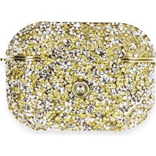 Toyigoo Ieg™  Airpods Pro 2 (2.nesil) Luz Taşlı Kılıf - Gold