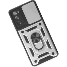 Toyigoo Ieg™  Samsung Galaxy S20 Fe Kılıf Pars Lens Yüzüklü Silikon - Gümüş