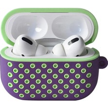 Toyigoo Ieg™  Airpods Pro 2 (2.nesil) Spor Delikli Kılıf - Lila-Yeşil