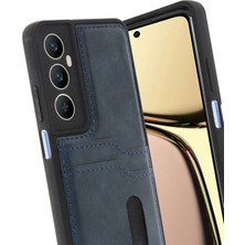 Toyigoo Ieg™  Realme C65 Sara Kartvizitli Deri Kılıf - Lacivert