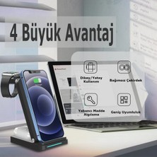 Toyigoo Ieg™  S90 4in1 Kablosuz Şarj Masaüstü Set - Siyah