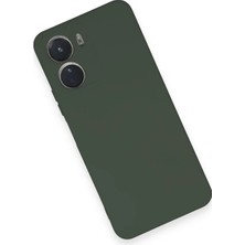 Toyigoo Ieg™  Vivo Y16 Kılıf Nano Içi Kadife Silikon - Koyu Yeşil