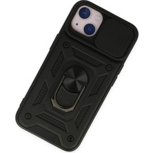 Toyigoo Ieg™  Iphone 14 Kılıf Pars Lens Yüzüklü Silikon - Siyah