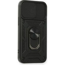 Toyigoo Ieg™  Iphone 12 Mini Kılıf Pars Lens Yüzüklü Silikon - Siyah