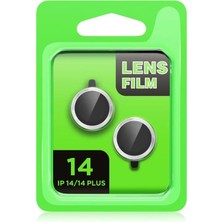 Toyigoo Ieg™  Iphone 14 Raze Metal Kamera Lens - Mavi