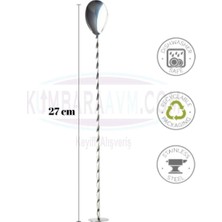 Macgon Spiral Kokteyl & Bar Kaşığı Krom 27 Cm, Burgulu Klasik Ezicili Kokteyl Kaşığı