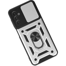 Toyigoo Ieg™  Samsung Galaxy A04S Kılıf Pars Lens Yüzüklü Silikon - Gümüş