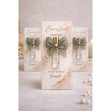 Larina Hediyelik Kişiye Özel Nişan Hatırası Kolonya Şişesi 10’lu Set – Incili Şişe, Isim Baskılı, Renk ve Koku Seçenekli Söz Nişan Nikah Hediyelik