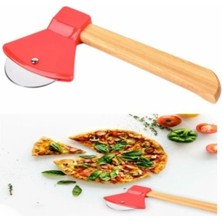 Macgon Bambu Saplı Balta Pizza Börek Hamur Kesici Dilimleyici