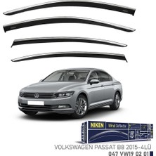 Niken Vw Passat B8 Cam Rüzgarlığı Kromlu 4'lü 2015+ Sonrası