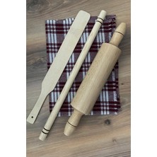 Macgon 50 cm Metal Ayaklı Yer Sofrası Masa Ahşap Sofra