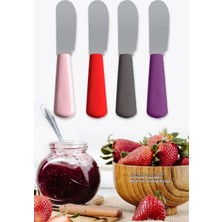 Macgon 6'lı Plastik Saplı Mini Reçel ve Tereyağı Bıçağı Spatula Seti Nutella Kahvaltı Bıçağı