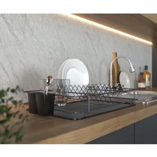 Macgon Tezgah Üstü Bulaşıklık ve Bardaklık - Siyah