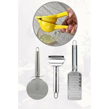 Macgon Paslanmaz Çelik Limon Sıkacağı, El Rendesi, Hamur Pizza Ruleti ve Julyen Soyacak