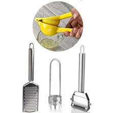 Macgon Limon Sıkacağı Limonatör, El Rendesi, Oyacak ve Julyen Soyacak Seti