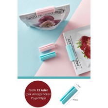 Macgon Pratik 12 Adet Çok Amaçlı Paket Poşet Klipsi | 12'li Poşet Klipsi Paketleme Sızdırmaz