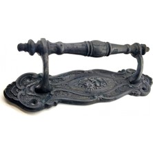 Venüs Shopping Eco Lounge Antika Tarz Dekoratif Pirinç Çiçekli Yan Çekme Kapı Kolu - 240X62 Mm, Oksit